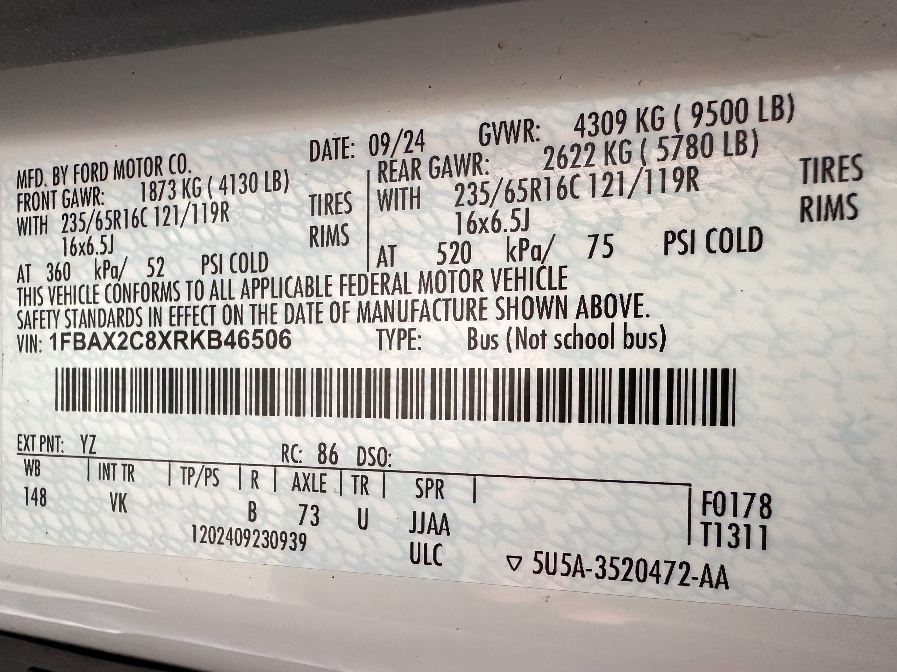 Used 2024 Ford Transit 350 XL image 30