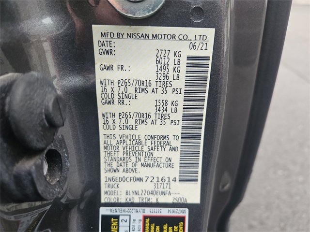 Used 2021 Nissan Frontier SV image 30