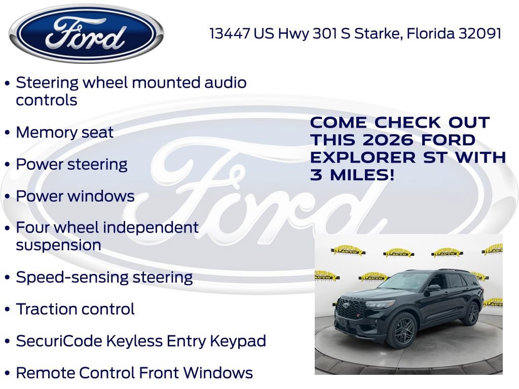 New 2026 Ford Explorer ST w/ Sun And Sound Package RWD image 30