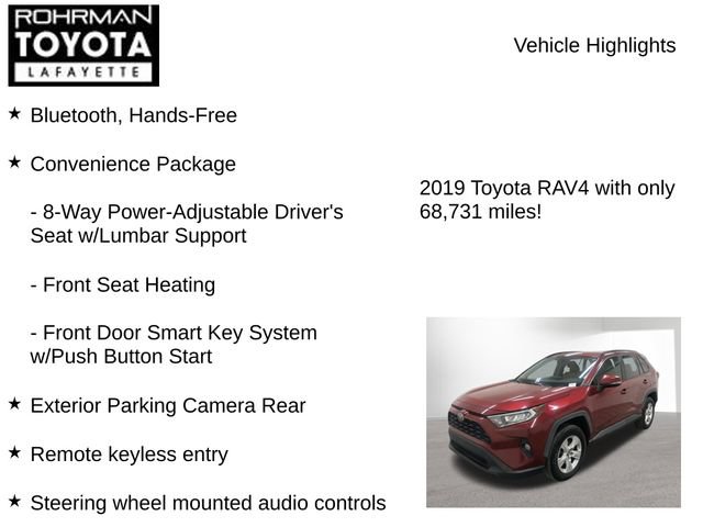 Used 2019 Toyota RAV4 XLE w/ Convenience Package FWD image 7
