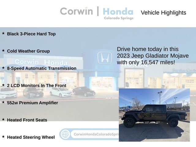 Used 2023 Jeep Gladiator Mojave w/ Cold Weather Group image 7