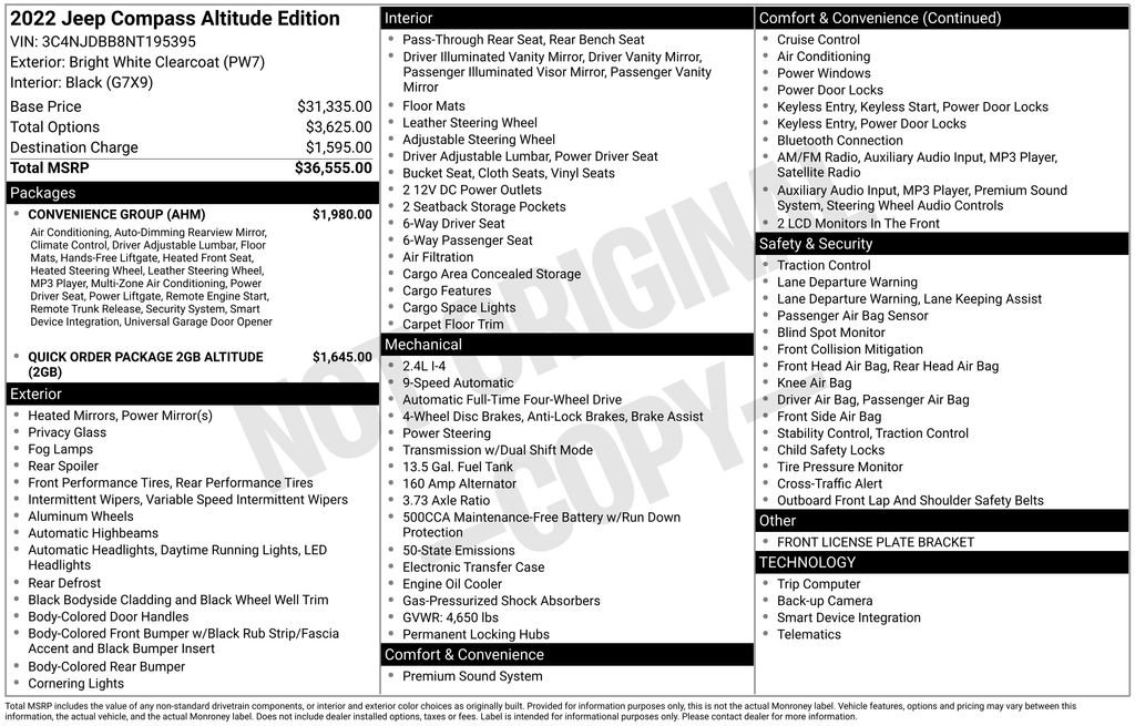 Used 2022 Jeep Compass Altitude w/ Convenience Group image 6