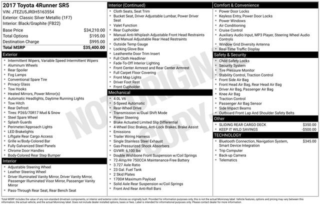 Used 2017 Toyota 4Runner SR5 image 7