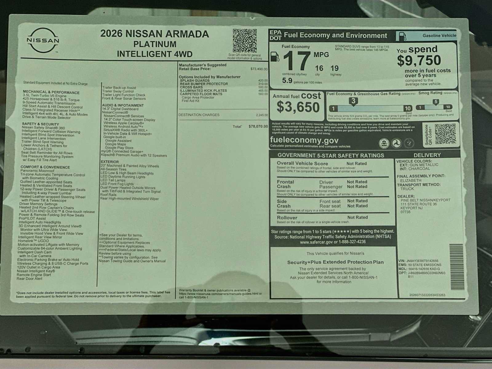 New 2026 Nissan Armada Platinum AWD/4WD image 6