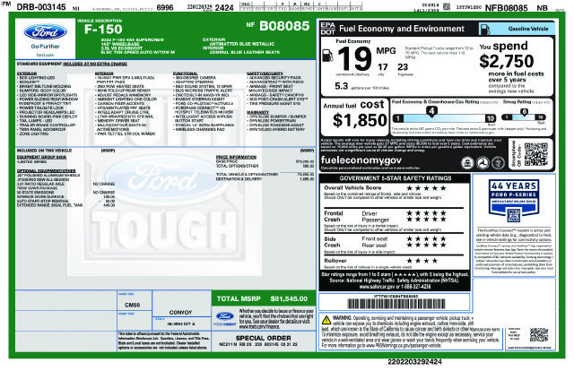 Used 2022 Ford F150 Limited AWD/4WD image 48