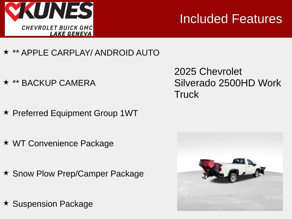 New 2025 Chevrolet Silverado 2500 W/T w/ WT Convenience Package image 3