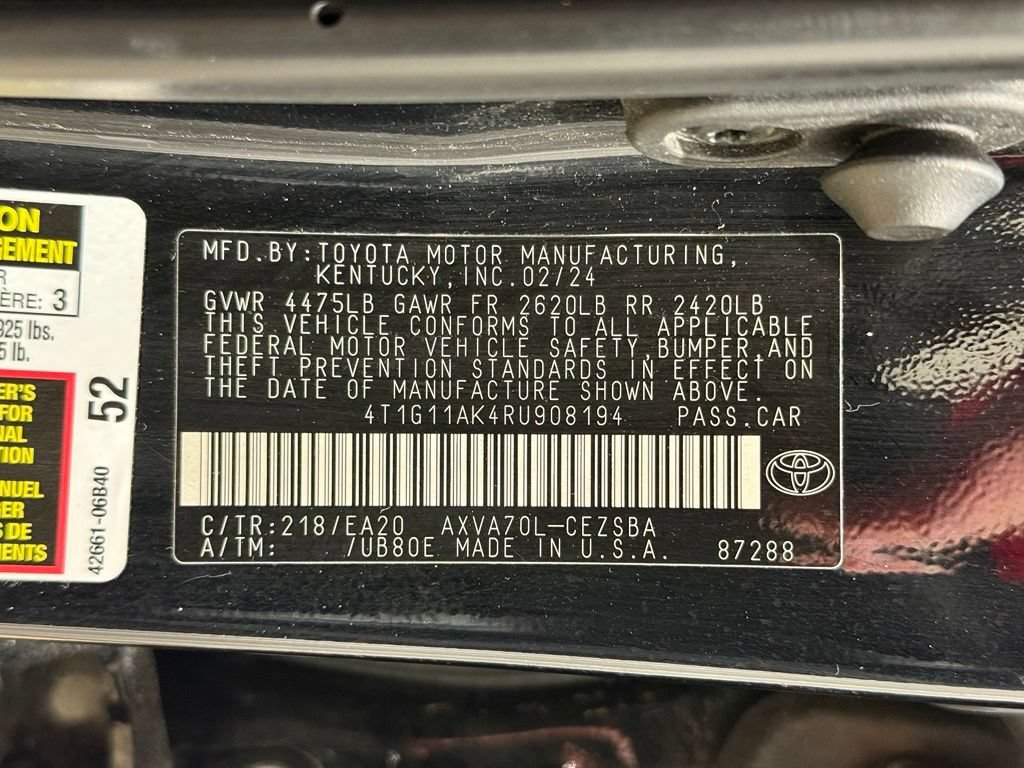 Certified 2024 Toyota Camry SE FWD image 27