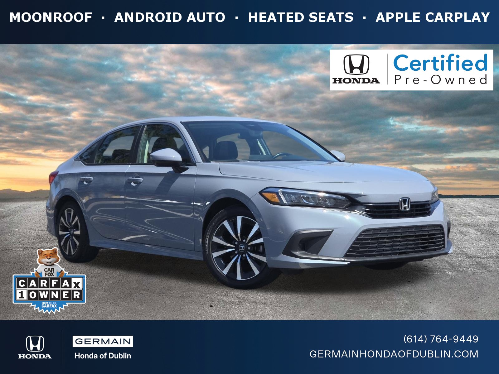 Certified 2023 Honda Civic EX