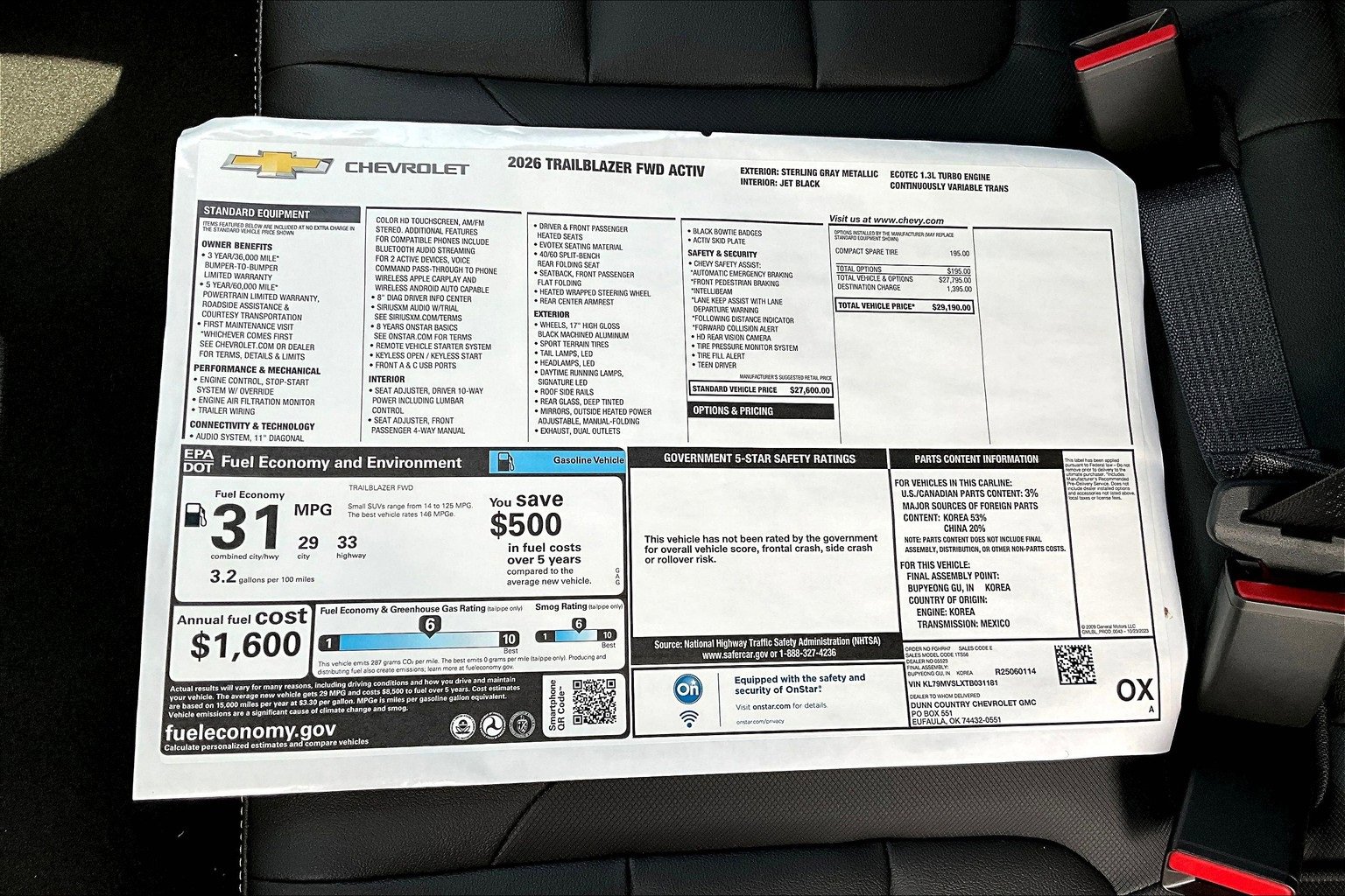 New 2026 Chevrolet TrailBlazer ACTIV image 14