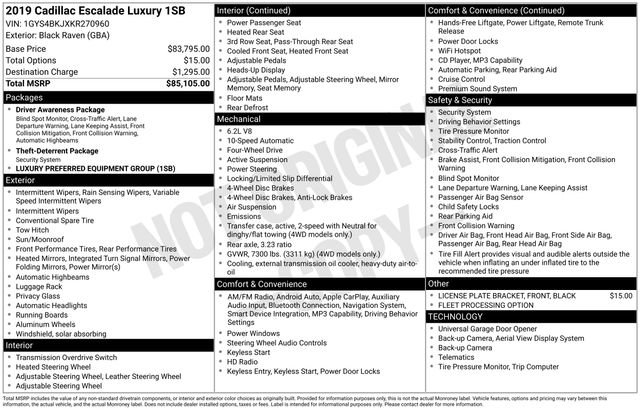 Used 2019 Cadillac Escalade Luxury image 39