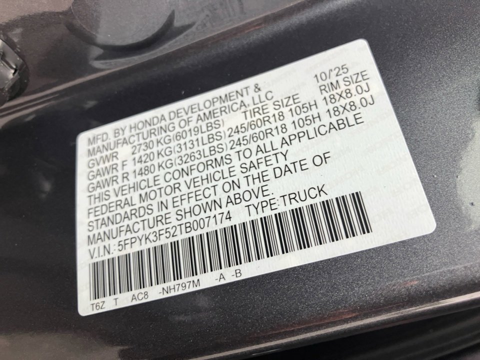 New 2026 Honda Ridgeline RTL image 35