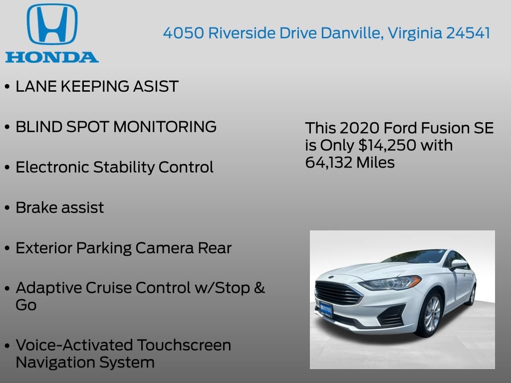Used 2020 Ford Fusion SE FWD image 12