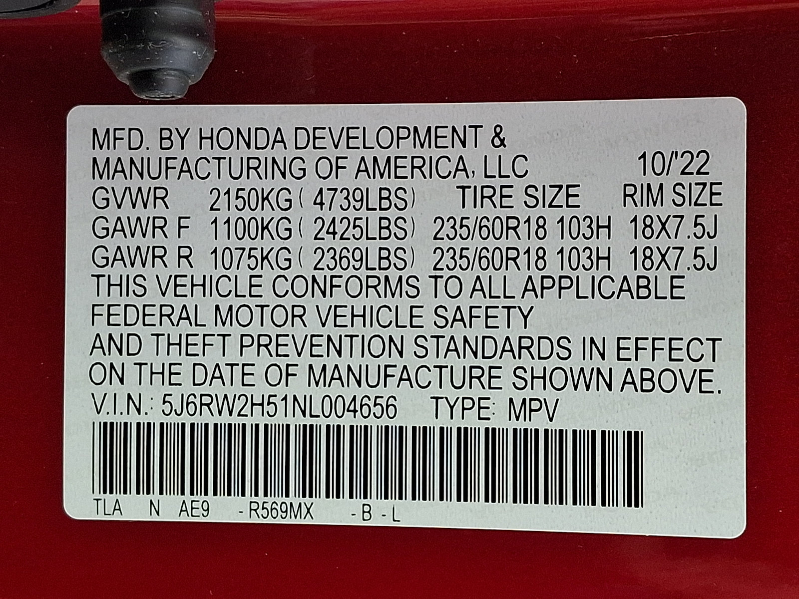 Certified 2022 Honda CR-V EX image 29