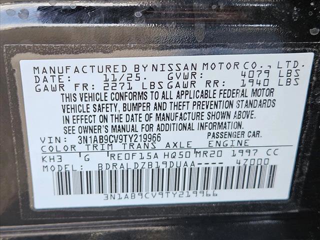 New 2026 Nissan Sentra SV w/ Floor Mat Package image 17