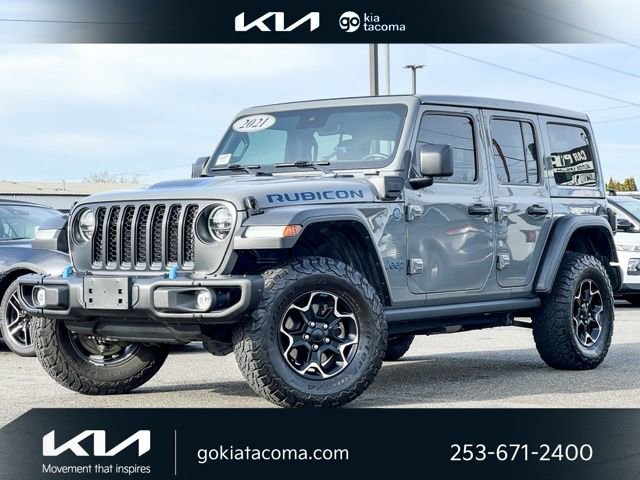 Used 2021 Jeep Wrangler Unlimited Rubicon 4xe w/ Steel Bumper Group image 1