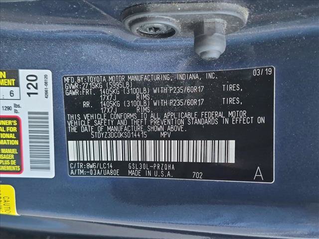 Used 2019 Toyota Sienna XLE w/ XLE Navigation Package FWD image 16