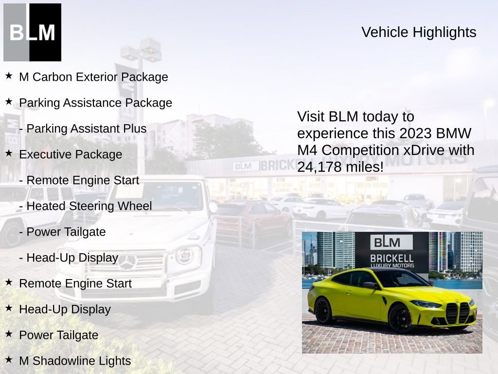 Used 2023 BMW M4 xDrive Competition w/ M Carbon Exterior Package AWD/4WD image 5