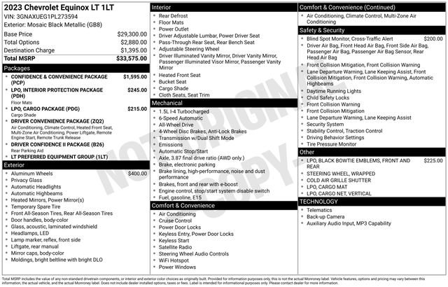 Used 2023 Chevrolet Equinox LT AWD/4WD image 2