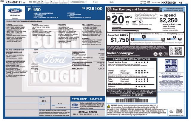 Certified 2022 Ford F150 XL w/ Equipment Group 101A High AWD/4WD image 9