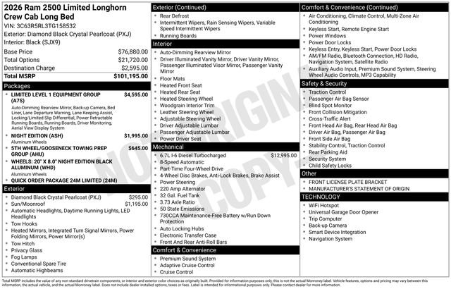 New 2026 RAM 2500 Limited image 17