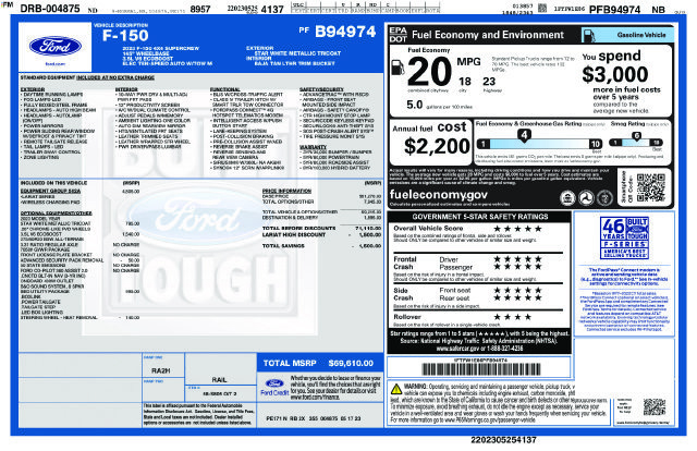 Used 2023 Ford F150 Lariat w/ Equipment Group 502A High AWD/4WD image 9