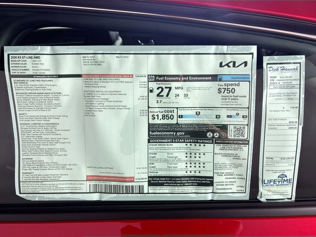 New 2026 Kia K5 GT-Line image 26