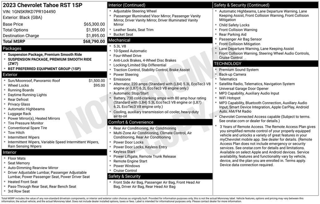 Certified 2023 Chevrolet Tahoe RST AWD/4WD image 47
