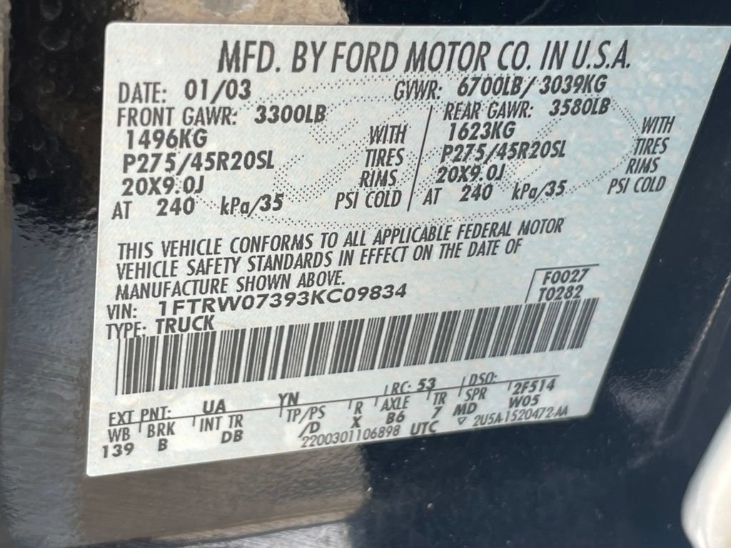 Used 2003 Ford F150 Harley-Davidson RWD image 33