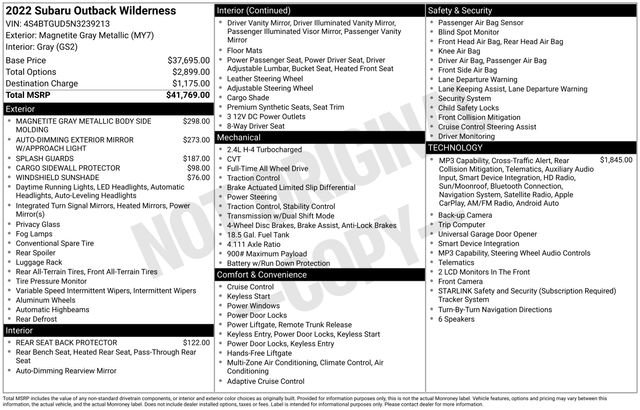 Used 2022 Subaru Outback Wilderness AWD/4WD image 37