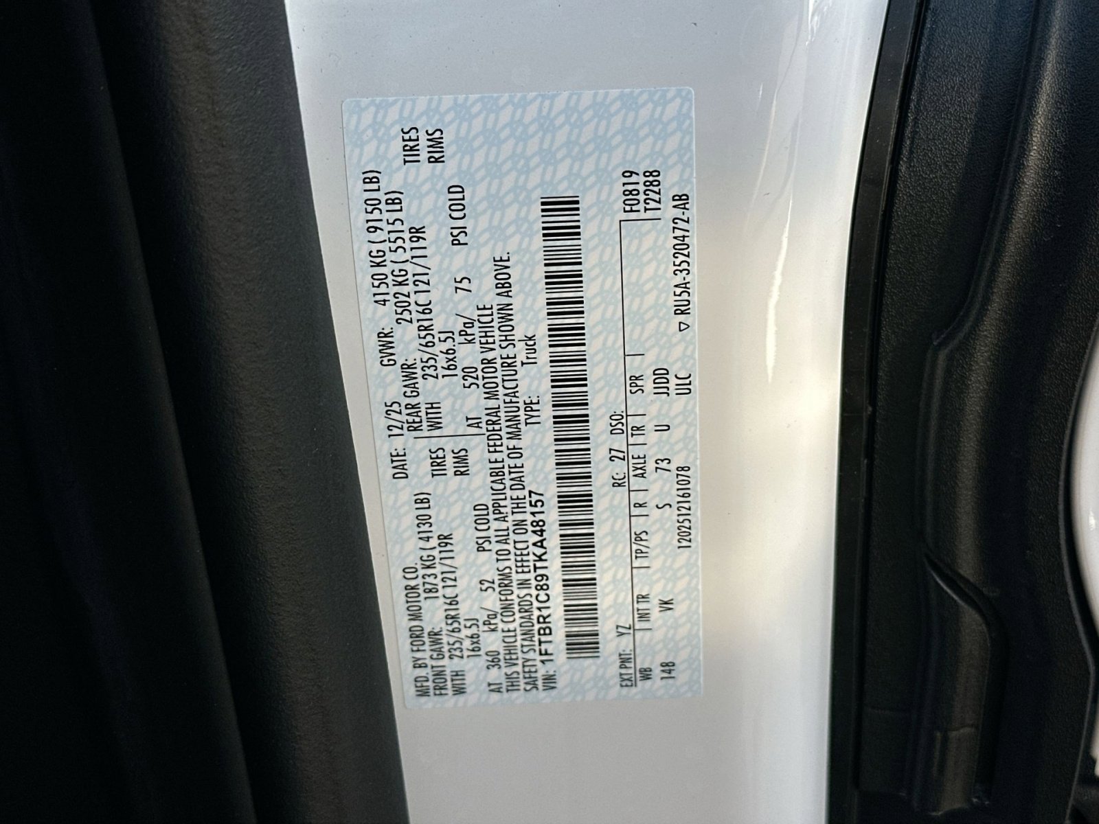 New 2026 Ford Transit 250 148 Medium Roof w/ Load Area Protection Package image 37