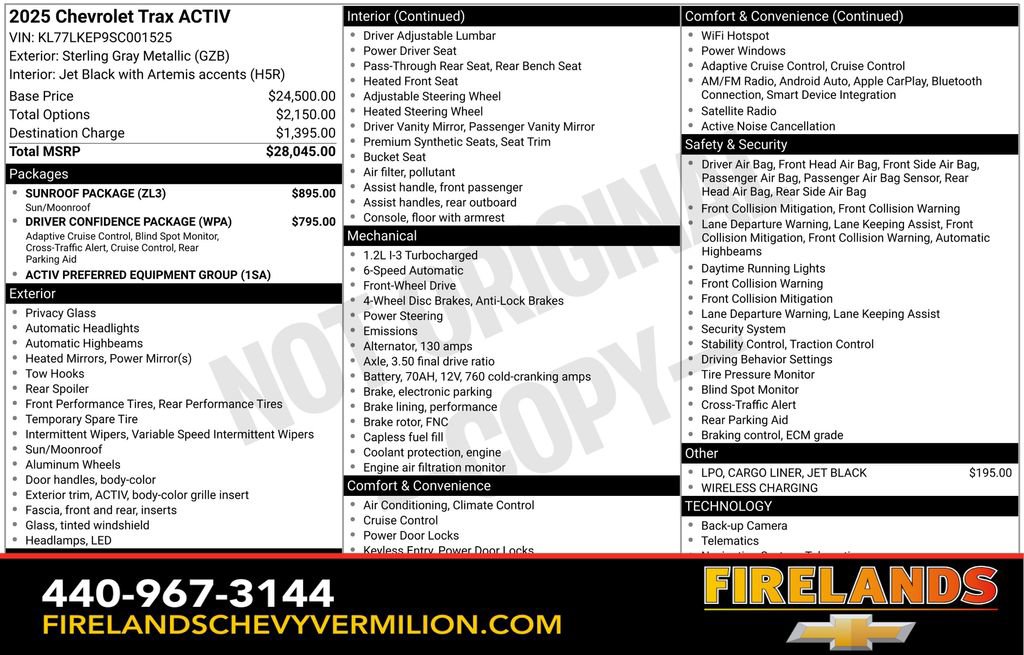 Certified 2025 Chevrolet Trax ACTIV w/ Sunroof Package image 2