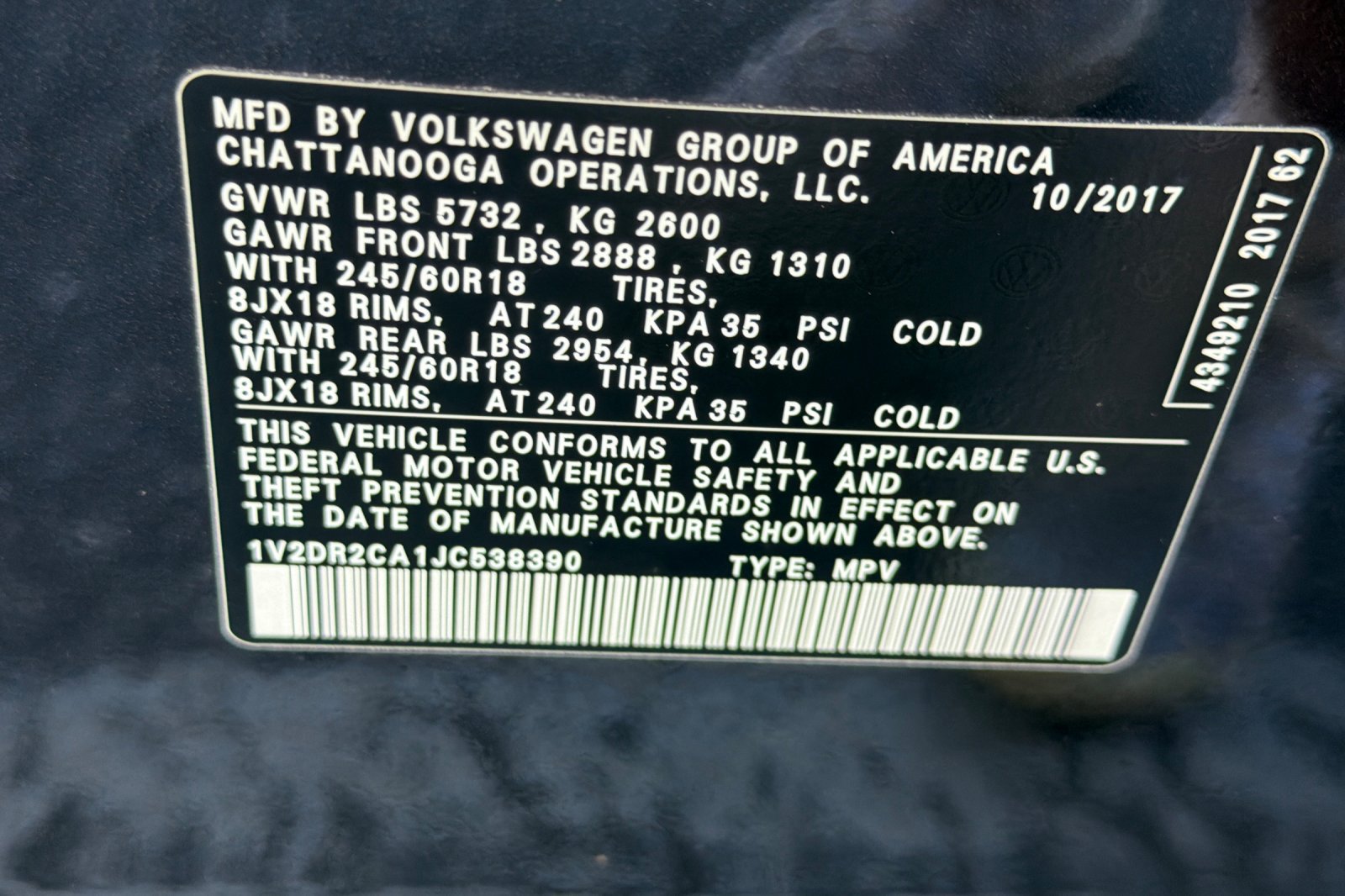 Used 2018 Volkswagen Atlas SE FWD image 43