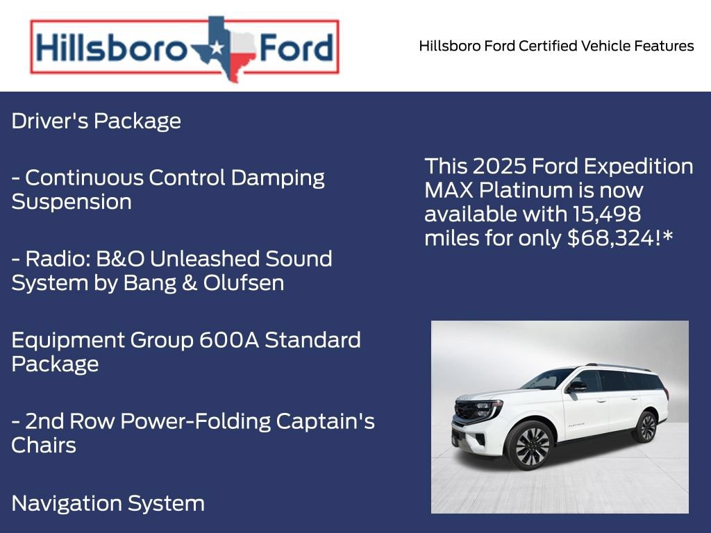 Certified 2025 Ford Expedition Max Platinum w/ Driver's Package AWD/4WD image 5
