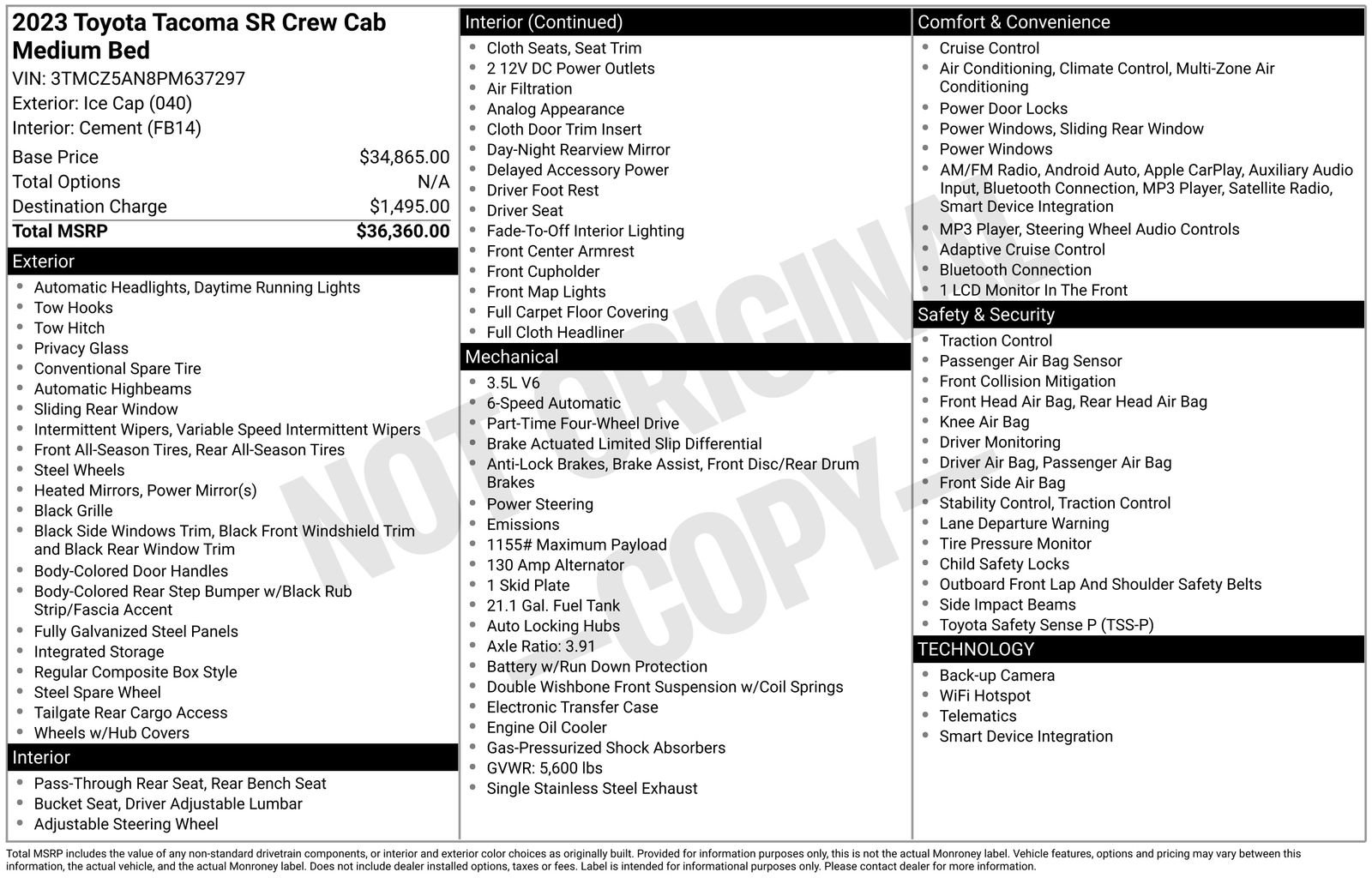 Used 2023 Toyota Tacoma SR image 6
