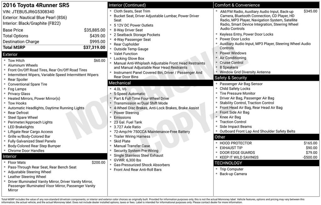 Used 2016 Toyota 4Runner SR5 image 3