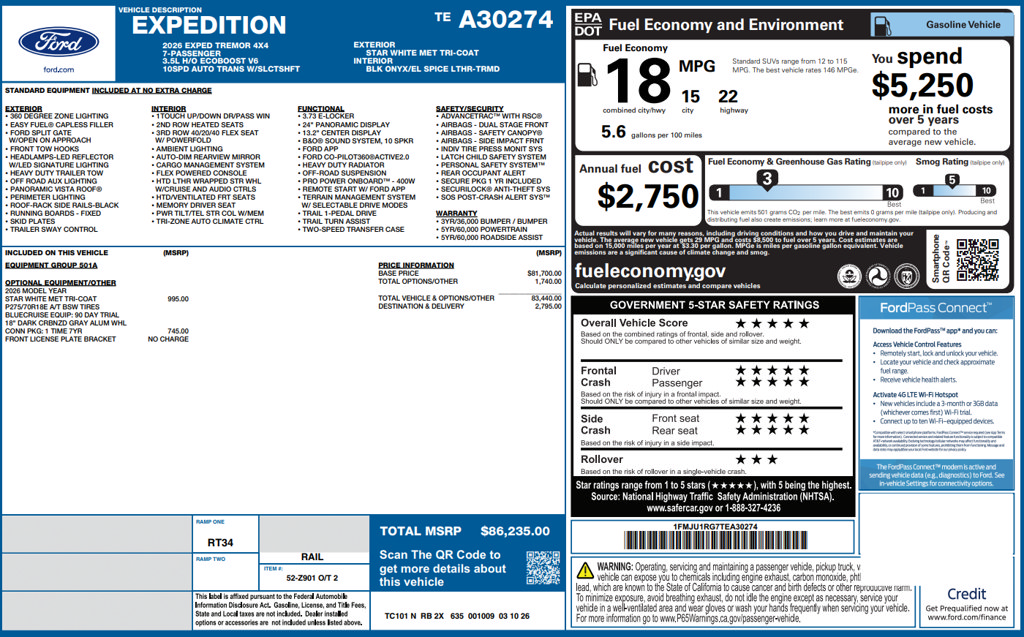 Used 2026 Ford Expedition Tremor AWD/4WD image 39