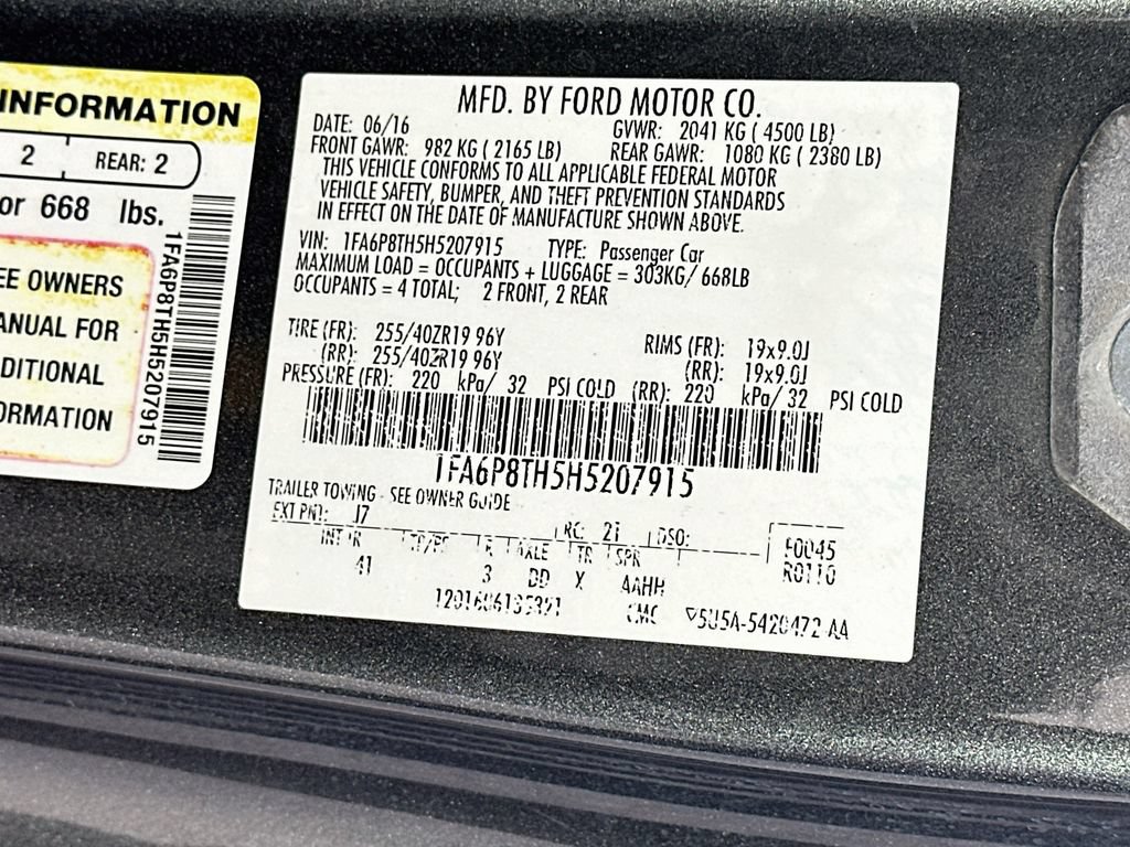 Used 2017 Ford Mustang Premium w/ Ecoboost Performance Package RWD image 36