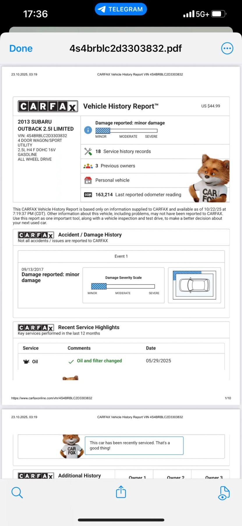 Used 2013 Subaru Outback 2.5i Limited image 23