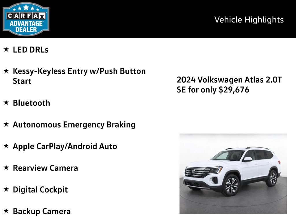Certified 2024 Volkswagen Atlas SE AWD/4WD image 4