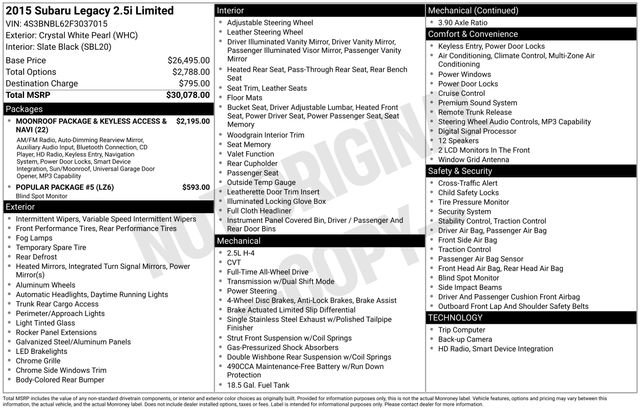 Used 2015 Subaru Legacy 2.5i Limited image 16