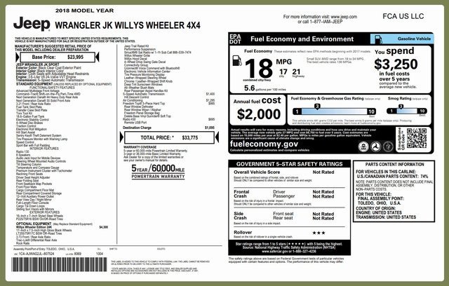 Used 2018 Jeep Wrangler Sport image 3