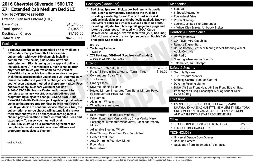 Used 2016 Chevrolet Silverado 1500 LTZ Z71 image 7