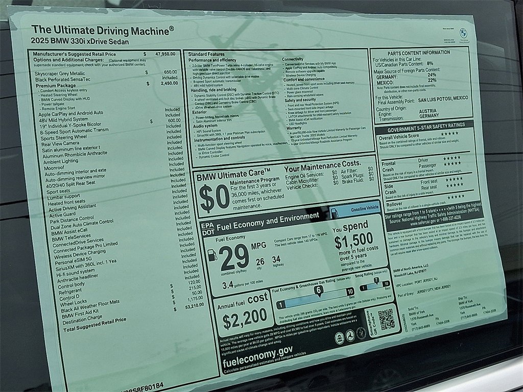 New 2025 BMW 330i xDrive Sedan w/ Premium Package image 18