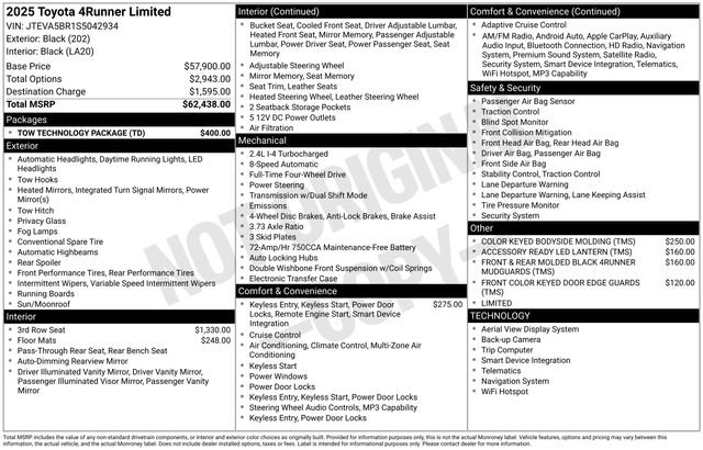 Used 2025 Toyota 4Runner Limited w/ Tow Technology Package AWD/4WD image 28