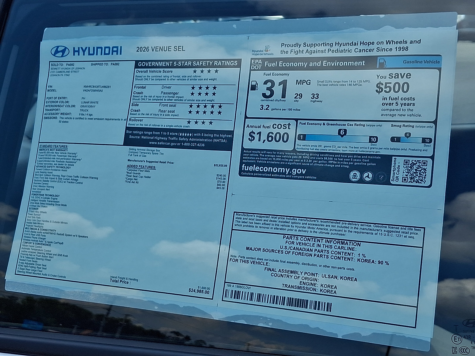 New 2026 Hyundai Venue SEL FWD image 3