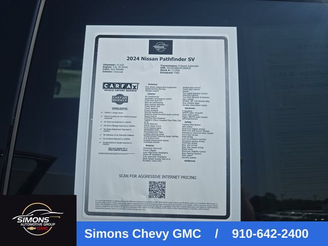 Used 2024 Nissan Pathfinder SV w/ SV Premium Package FWD image 30