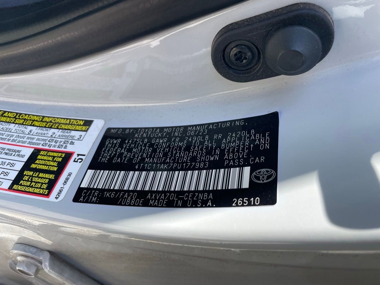 Used 2023 Toyota Camry LE w/ Protection Package (Q2) (TMS) FWD image 11