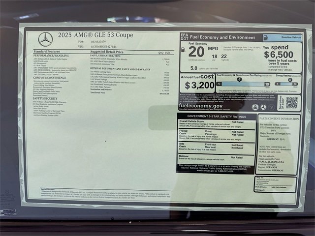 New 2025 Mercedes-Benz GLE 53 AMG 4MATIC Coupe image 8