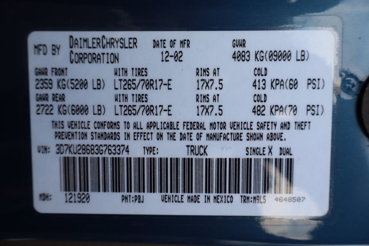 Used 2003 Dodge Ram 2500 Truck ST image 45