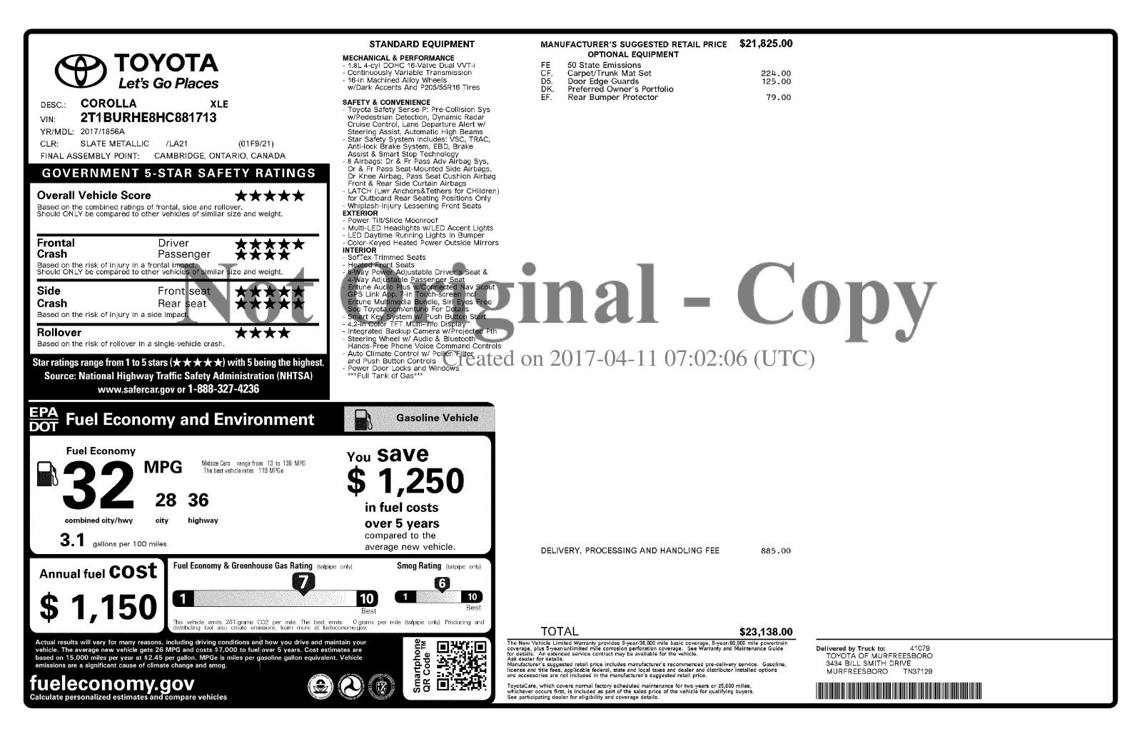 Used 2017 Toyota Corolla XLE image 11